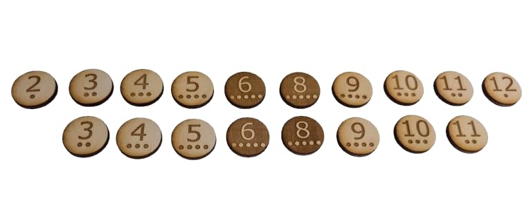 Amazon.com: Wood Etched Number Tokens compatible with Settlers of